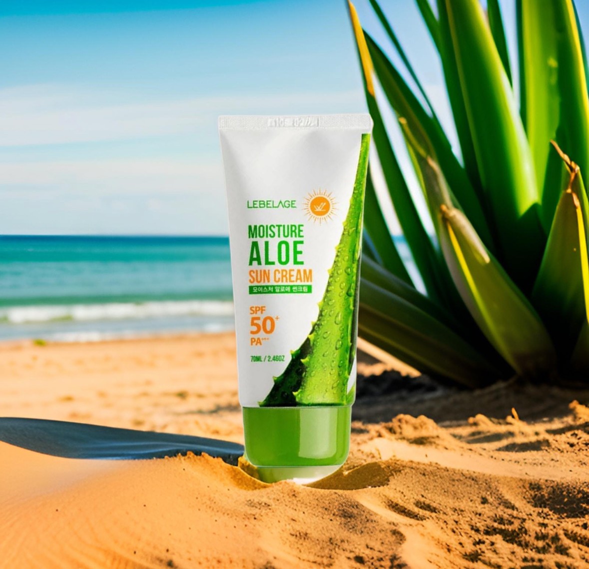 Lebelage Moisture Aloe Sun Cream SPF50+ PA+++, 70 ml