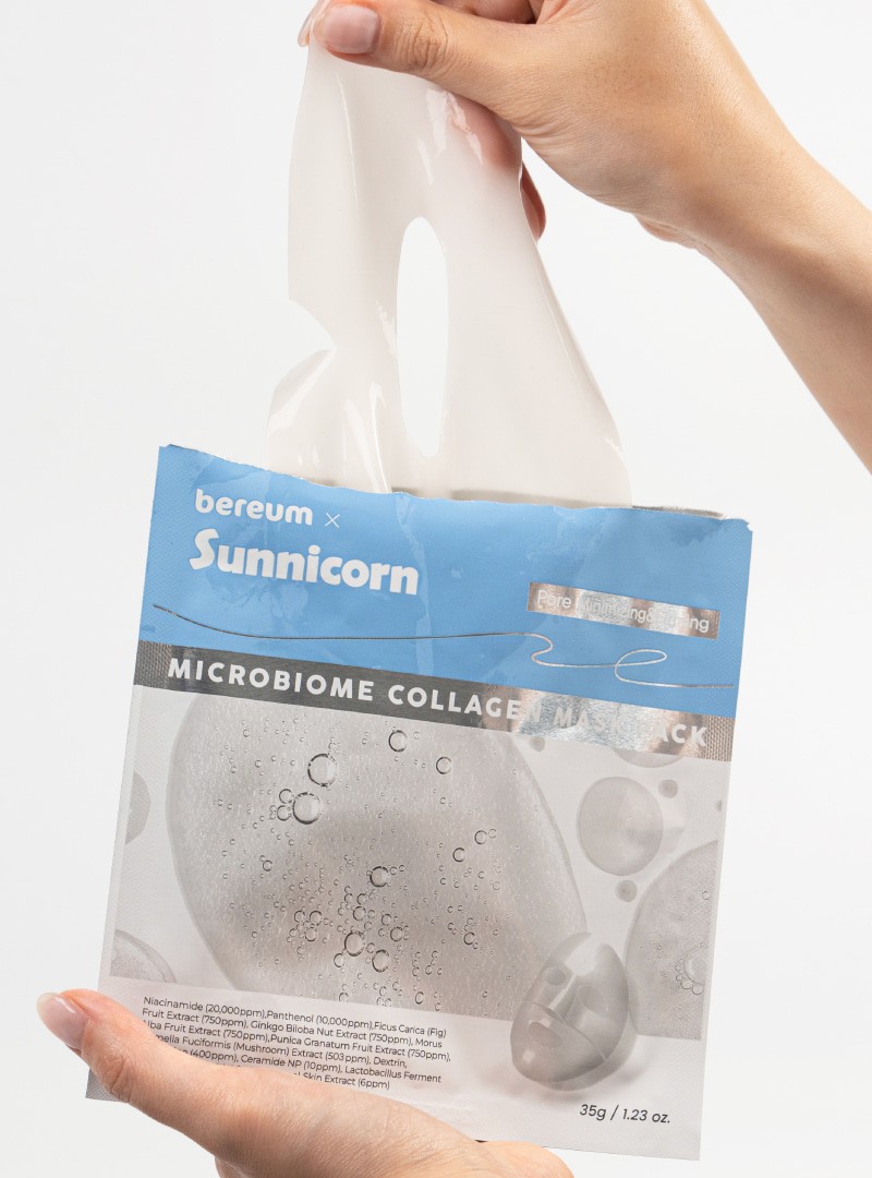 Sunnicorn Bereum Microbiome Collagen Mask Pack, tající maska s mikrofilmem, 35 g