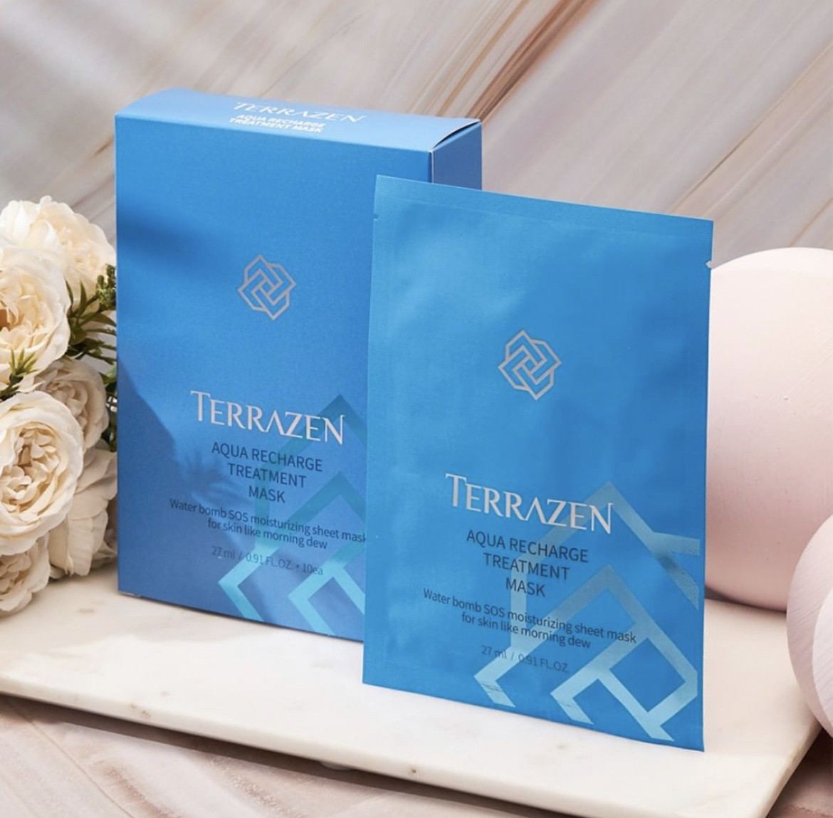 TERRAZEN Aqua Recharge Treatment Mask, 10 ks